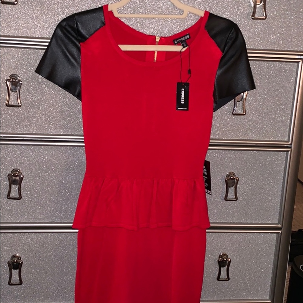 Red Peplum Dress